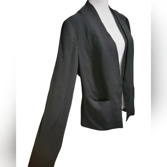 Vince Camuto Womens Size 12 Black Blazer Dress Jacket w/ Shawl Collar & Pockets - Picture 2 of 6